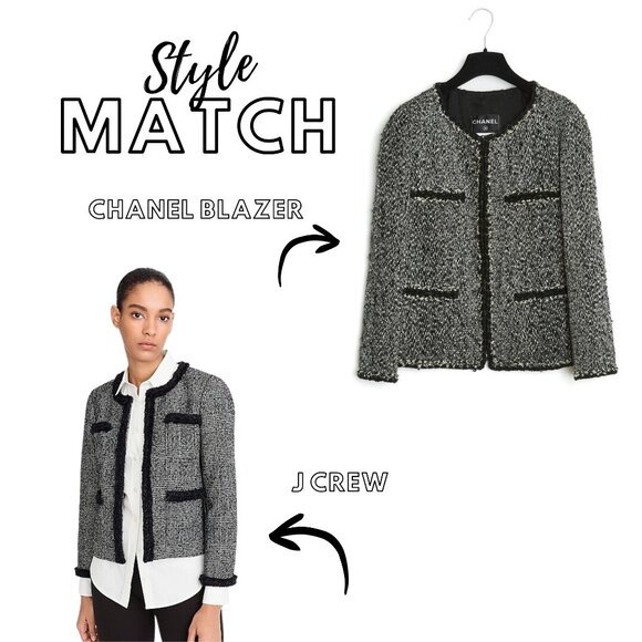 MANGO Sparkle Bead Trim Tweed Career Jacket Blazer PLUS SIZE 3X 4X Blk NEW $150 - Picture 4 of 13